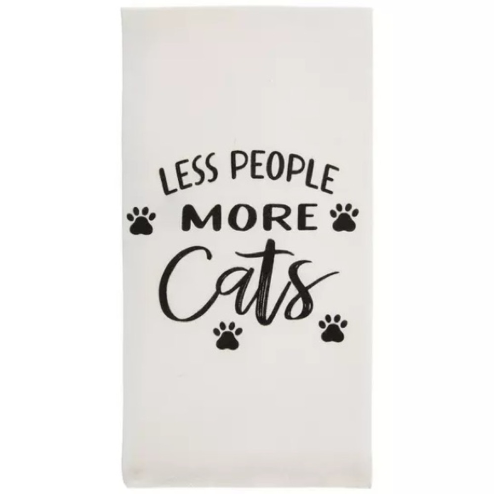 🆕 “Less People More Cats” Kitchen Towel